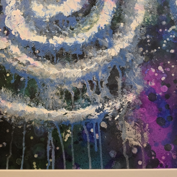 HANDCRAFTED Abstract Painting HANDMADE Artwork HANDPAINTED Wall Art Decor Framed - Picture 12 of 14